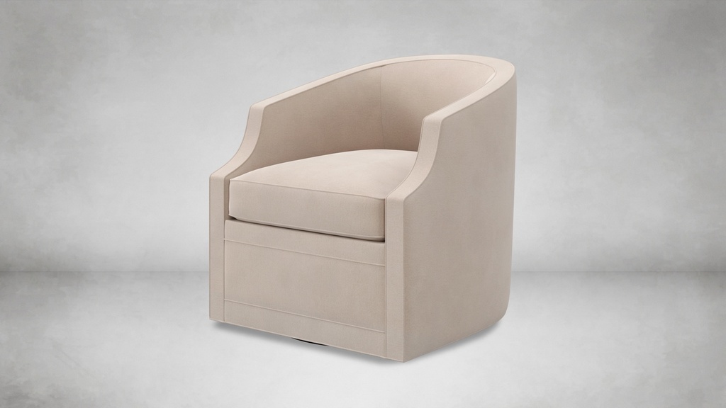 Crestwood Swivel Chair (Belgian Linen - White)