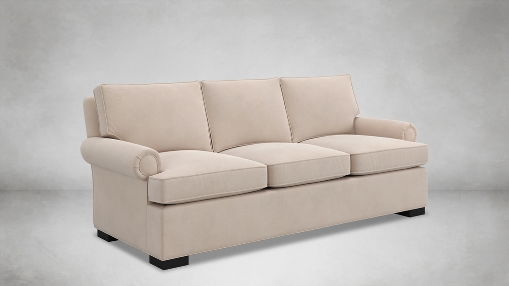Ashland Sofa (Belgian Linen - White, 3 Back Cushions and 3 Seat Cushions)